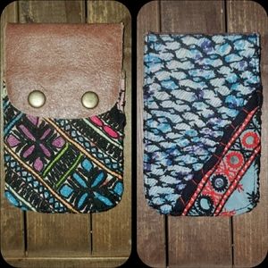 🍄🪬 Free People Boho Embroidered Repurposed vtg banjara hippie Wallet card case